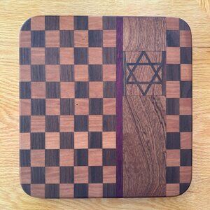 Cutting Board Maple / Walnut / Cherry / Sepele / Purple Heart Hardwoods Judaica